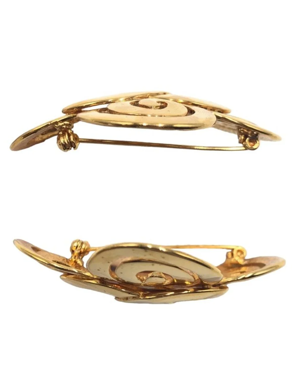 Chanel Vintage CC Logo Gold Metal Brooch